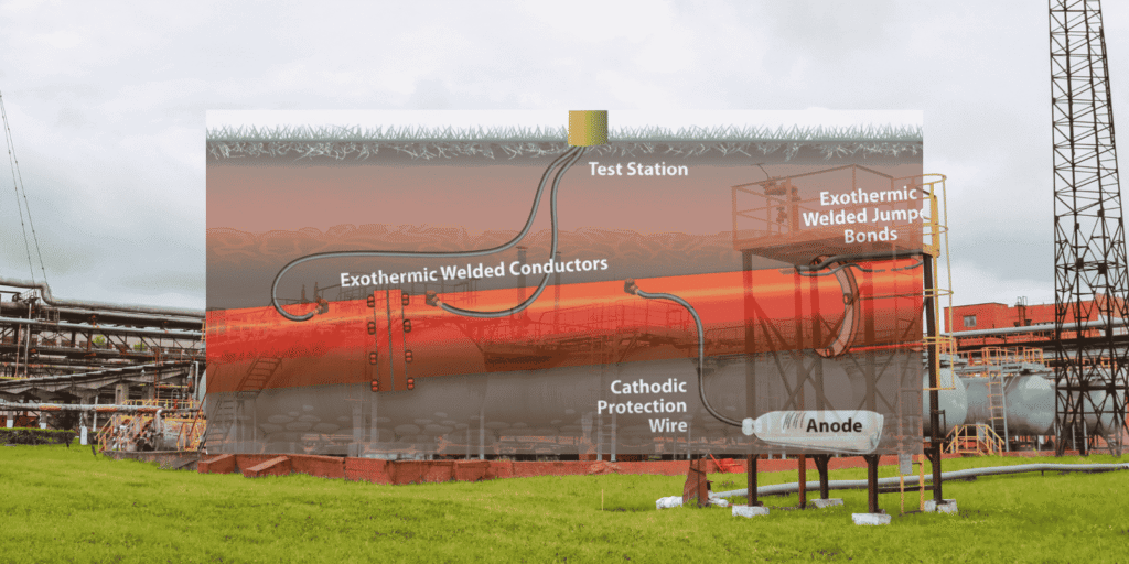 Cathodic protection for pipelines and tanks